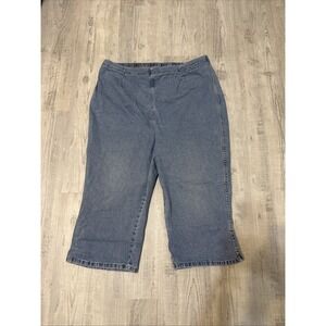 Womens White Stag Pants Denim Lightweight Elastic Waist‎  - Size 22/24